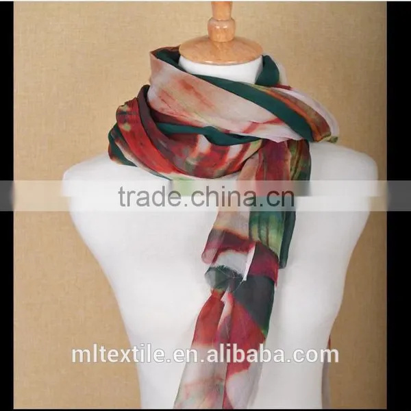 Woven Silk Chiffon Fabrics 100% Natural Printed Silk Chiffon Fabric photo-4