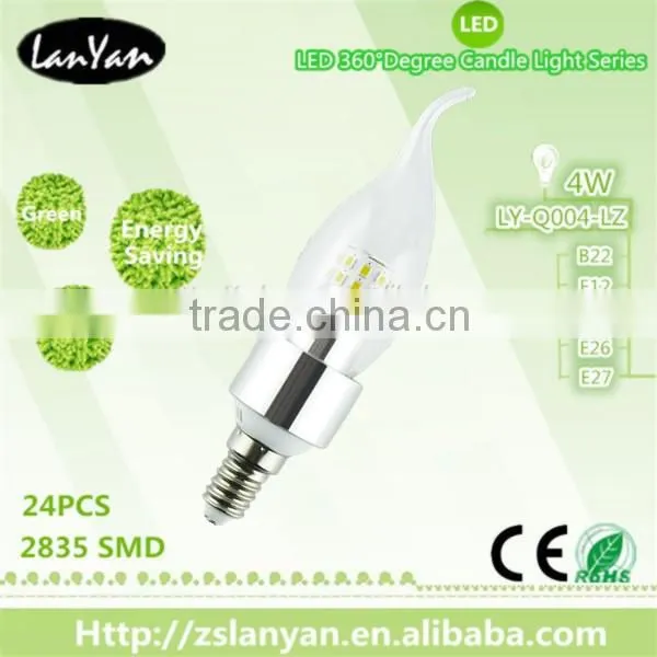 4w E12 Candle Lamp Led With CE ROHS Made in China, Led Candle Bulb Lamp 4w photo-3