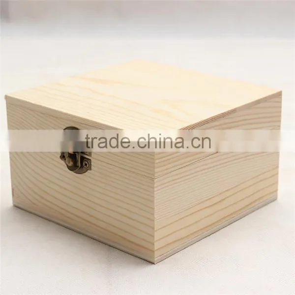 Custom Unfinished Pine Wood Gift Box photo-4