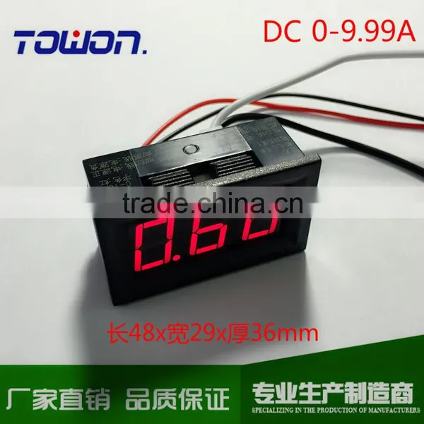 LED DC0-9.99A Digital Panel Ammeter AMP Ampere Meter With Internal Shunt photo-2