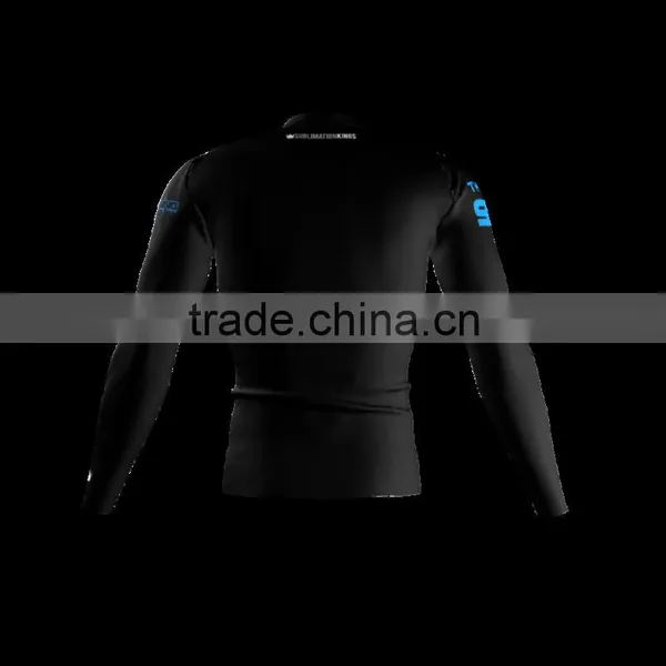 Polyester Spandex Long Sleeves Lightening Compression Shirt/Rash Guard With Club Logo Player Name and Numbers at Sleeves photo-2