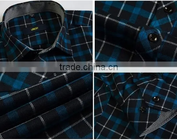 2015 Garments Hot Sale Latest Designs Fashion Dress Solid Color Long Sleeve Slim Fit Inclined Stripe Cotton Man Shirt for Men photo-3