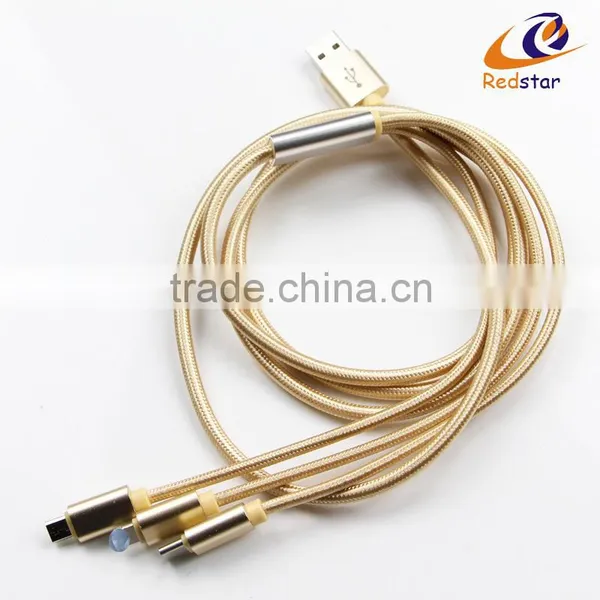 3.2A Fast Charging 3 in 1 Multiple Braided USB Cable photo-5