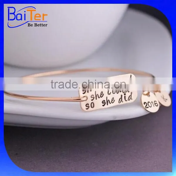 Hot Sale Personalize Stainless Steel 925 Sterling Silver Disc Bangles Bracelets Wholesale Quality Choice photo-3