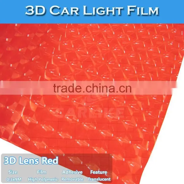 Good Price Paypal Payment 0.3*9m Red 3D Car Light Vinyl Foil photo-3