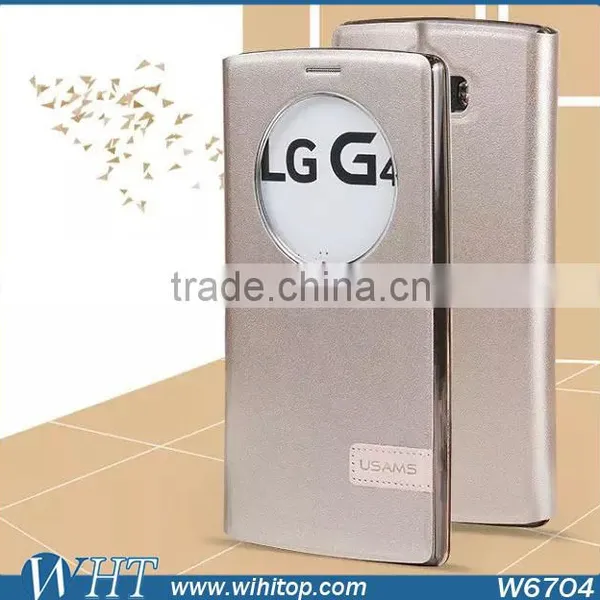 2015 Mobile Phone Case, Leather Flip Stand View Case Cover for LG G4 photo-5