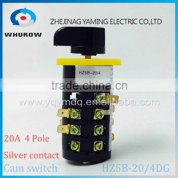 Cam Switch HZ5B-20/4 Combination Changeover Rotary Switch 3 Positions (1-0-2) 4 Poles High Quality AC50Hz 20A 380V photo-4