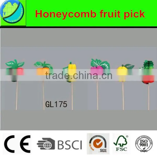 Party Decorative Disposable Honeycomb Fruit Pick