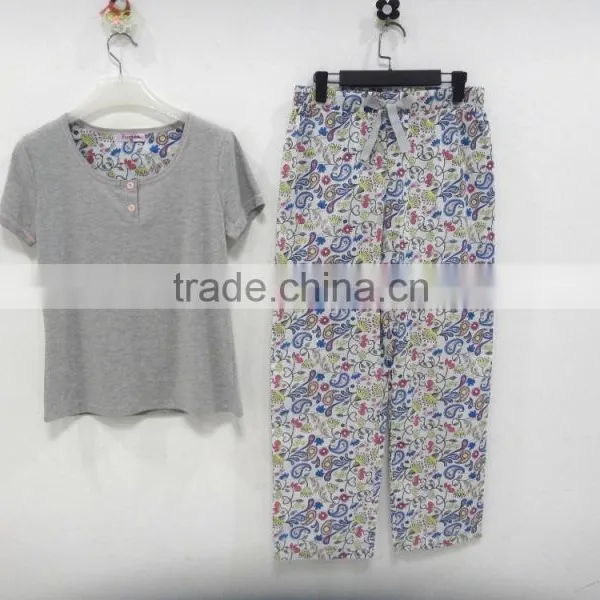 Leisure Coat Draw String Pants Grid Pajamas Women photo-2