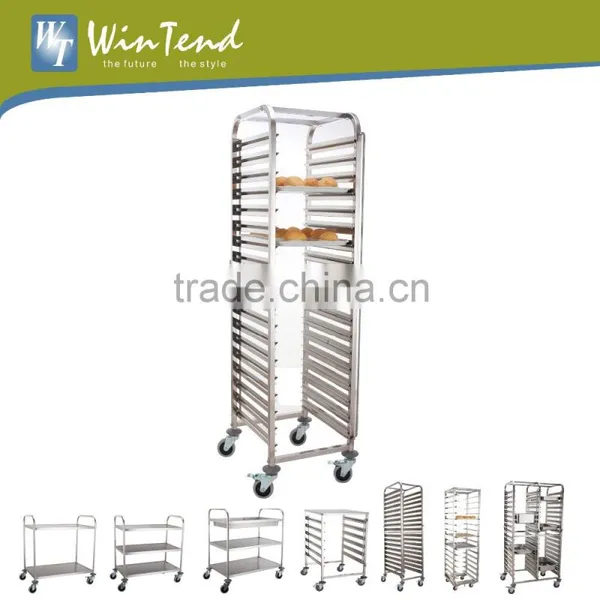 Kitchen Bread Wire Storage Basket Trolley Wire Basket With Wheels photo-3