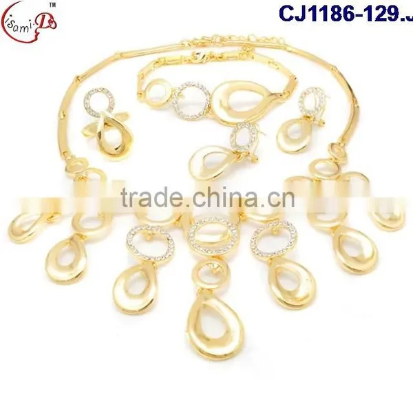 CJ1186-22 China Supplier Latest Design Top Grade Quality 18k African Jewelry Sets Dubai photo-3