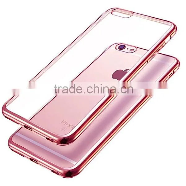 NEW Crystal Clear Transparent Soft TPU Case Cover For Iphone 6 6s Plus With Electroplate Bumper Quality Choice photo-2