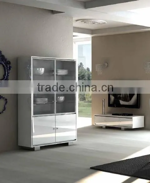 White High Gloss Furniture Living Room Cabinet