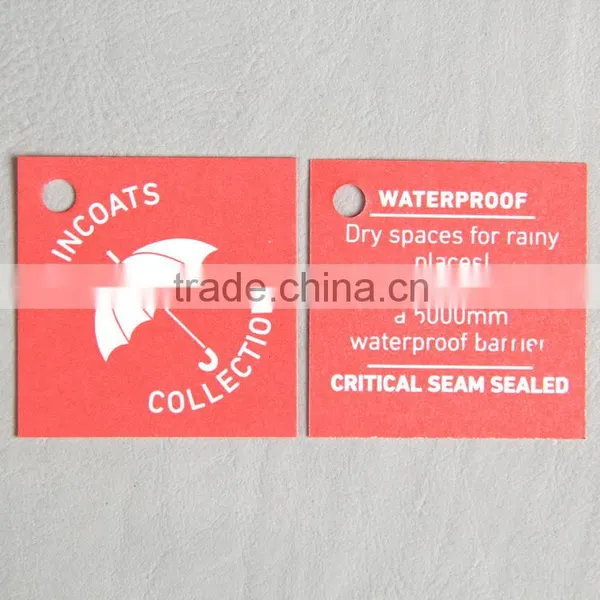 Rectangle Paper Hangtag for Raincoat photo-2