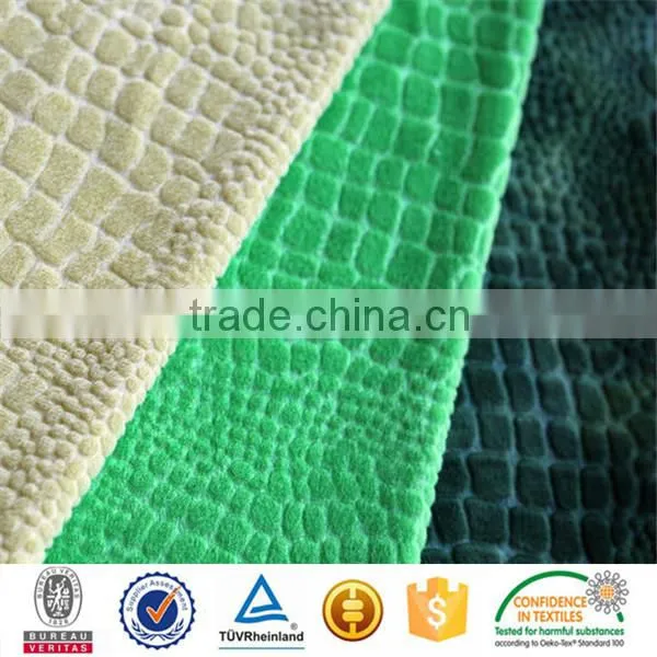 Animal Skin Square Design Velvet Fabric Wholesale 3d Embossed Korea Velvet photo-3