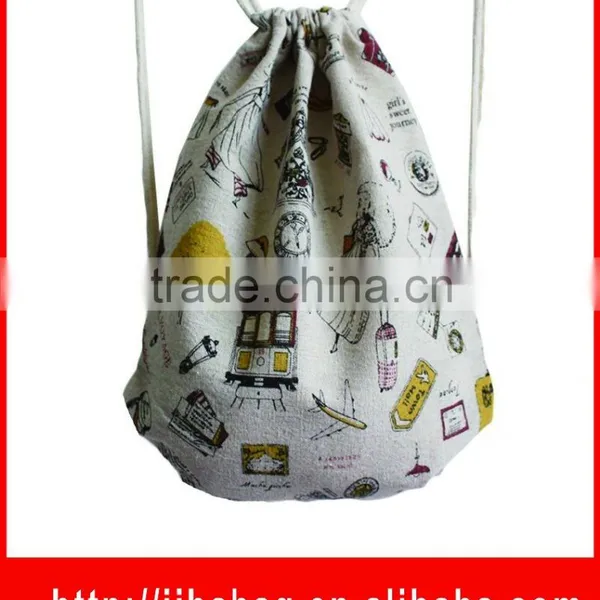 2016 Recycled Canvas Cotton Oxford Drawstring Bag photo-4
