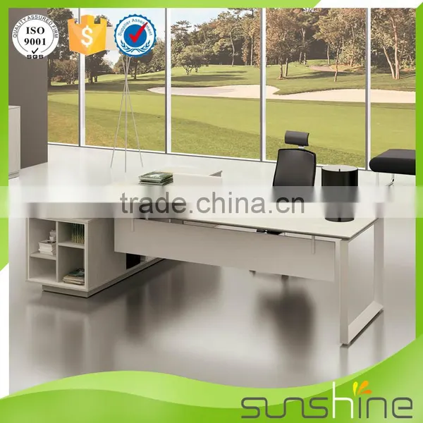China Supplier Excellent Quality Modern Executive Glass Office Desk photo-2