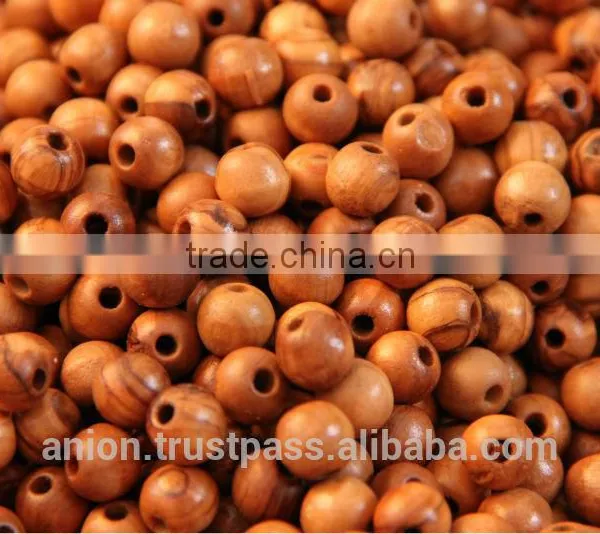 Olive Wood Round Beads 10 mm photo-6