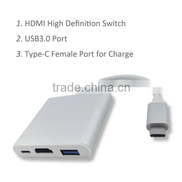 2016 Newest Design Usb3.1 Type c Hub Adapter for Laptop photo-3