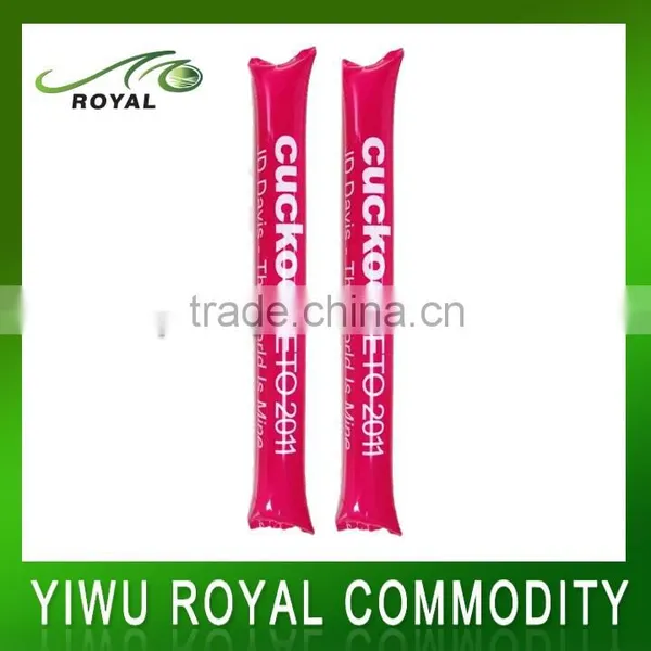 Sports Pink Inflatable Thunder Balloon Football Fan Cheer Stick