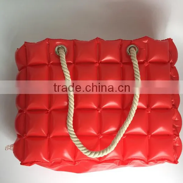 Red Inflatable PVC Air Bubble Beach Bag for Beach Leisure photo-3