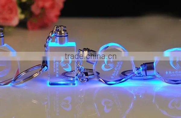Promotional Gift Transaprent Crystal Glass Blank Keychain photo-4