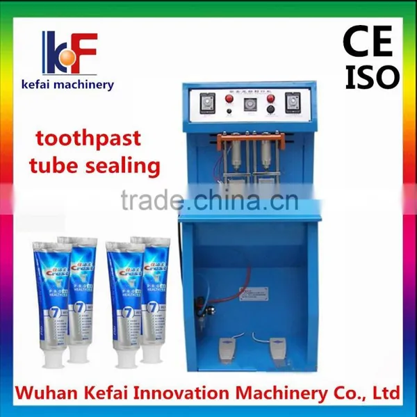 2015  china Semi Automatic toothpaste tube Sealing Machine small manufacturing machines