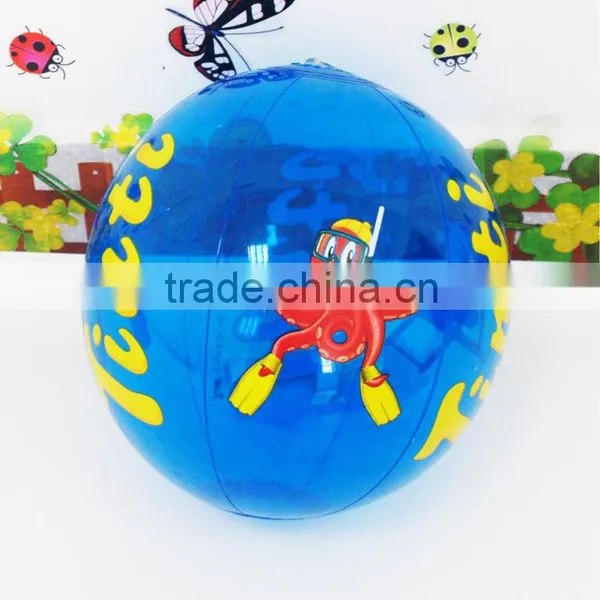 20cm Inflatable PVC Blue Beach Ball For Babys Toy Ball photo-2