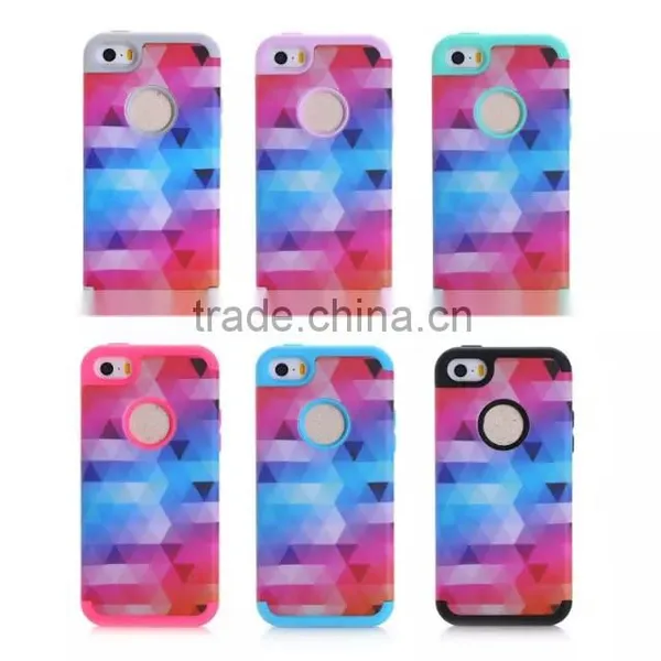 Ultra Thin Hybird 2 in 1 Phone Case for Iphone 5c With Printed Color photo-3