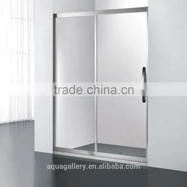Transparent Tempered Glass Framed Bathroom Door photo-5