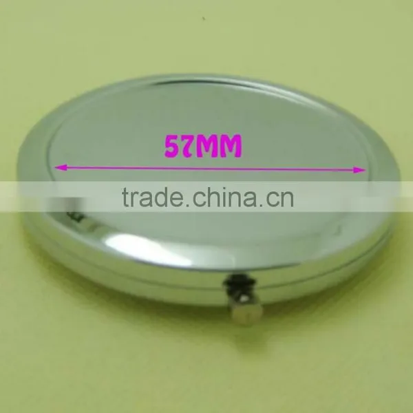 Sliver Home Big Round Metal Compact Mirror photo-2