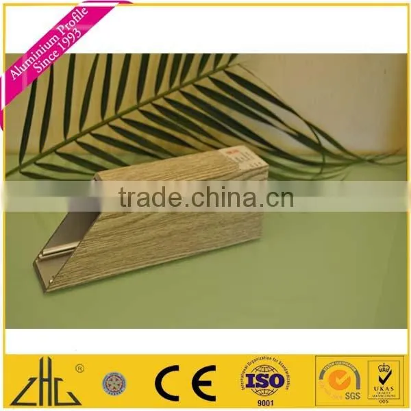 Wow!! Heat Transfer Woodgrain,PVDF Wood Color Aluminium Bar Profiles for Window Door, Glossy Wood Grain Finish Aluminium Profile photo-6