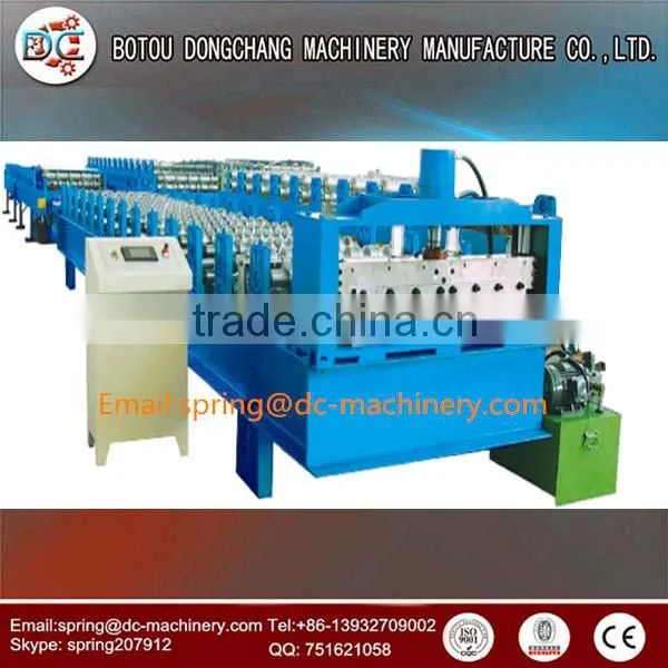 CNC Trapezoidal Profile Color Steel Roof Panel Single Cold Roll Forming Machine photo-5
