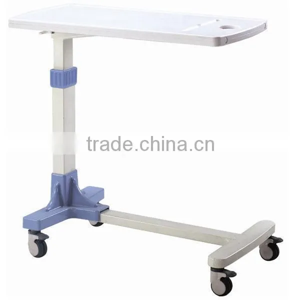 2016 F-33 ABS Hospital Movable Over Bed Table, Hospital Bed Dining Table, Hospital Bedside Dining Table