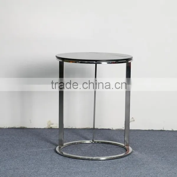 Wooden Top Steel Frame Coffee Table photo-2