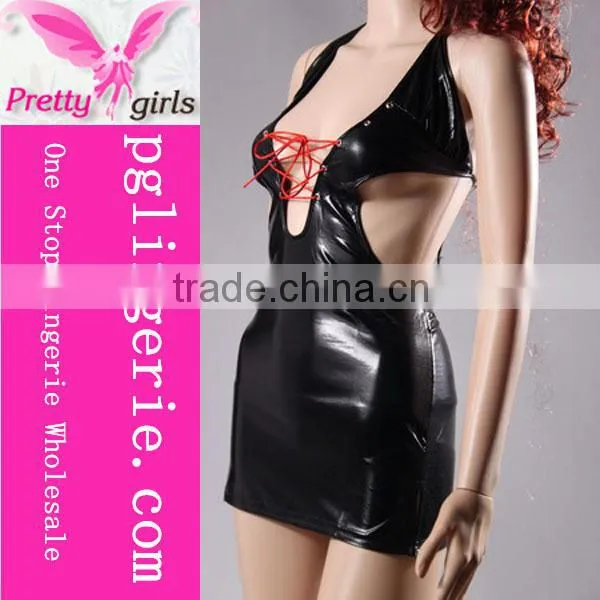Vinyl Lingerie Bodysuit Jumpsuit Clubwear for Ladies photo-3