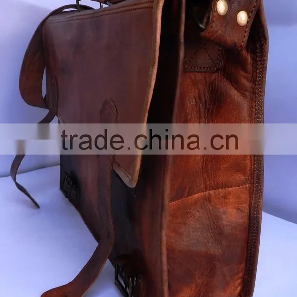 Real Leather Hand Made Cross Body Leather Messenger Bags Padded in Wholsale photo-4