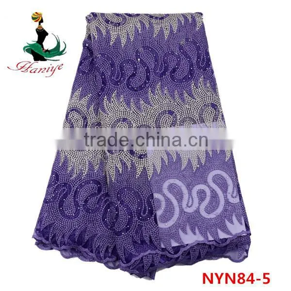 2016 Haniye Tulle Lace Fabric, African Net Lace, Wholesale African Lace Fabrics/NYN84 photo-4