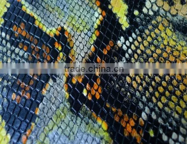 PVC Synthetic Leather With Embossed Snake Grains for Bags photo-3