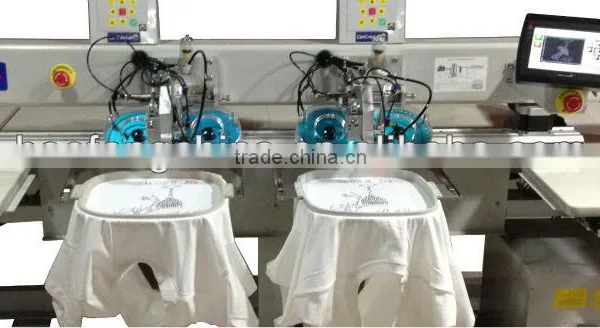 Decristal Multi-head Automatic Ultrosonic Rhinestone Hotfix Machine on T-shirt photo-3