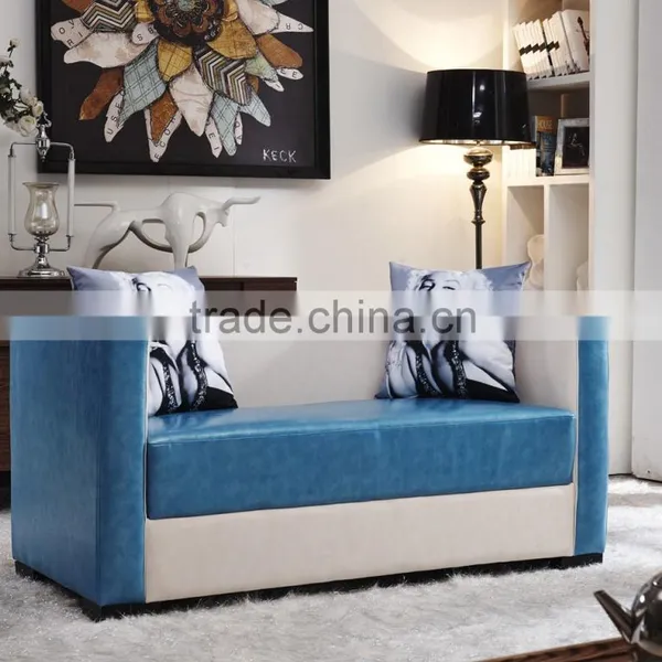 America Style Modern Simple Sofa Sets Wooden Modern Simple Two Seater Leather Sofa