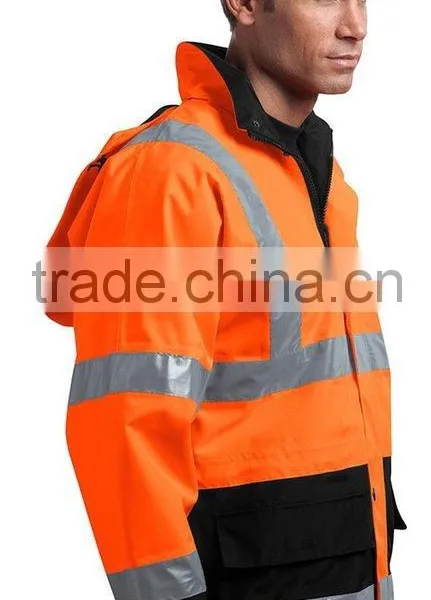 OEM Men's ANSI Class 3 Waterproof Parka Jacket 10000mm photo-3