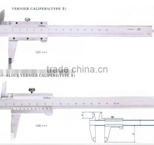 Carbone Steel or Stainless Steel Vernier Calipers Type I photo-2