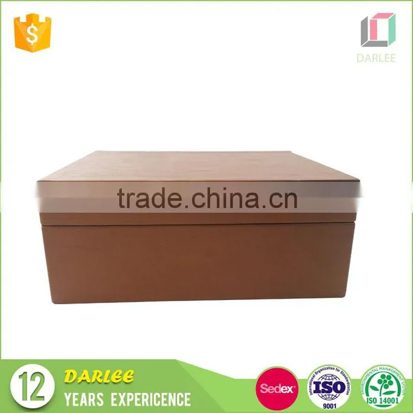 Shenzhen Factory New Design Big a4 Size Leather Paper Box Packaging With Flip Lid photo-6