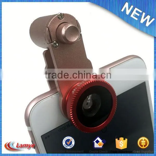 Fish Eye Lens Cell Phone Camera , Wide Angle Lens for Smartphone Gold Manufacture photo-6