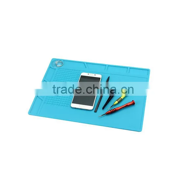 Mobile Phone Repair Heat Insulation Desk Mat Maintenance Platform Bga 35*25cm Soldering Silicone Pad With 20cm Scale Ruler photo-6
