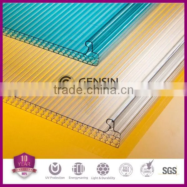Honeycomb/cellular Structure Easy Installation U-lock Polycarbonate Sheet for Roofing, Skylights, Awning, Carport, photo-5
