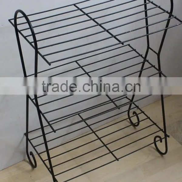 Mid Century Modern Wire Rack Magazine Stand photo-2