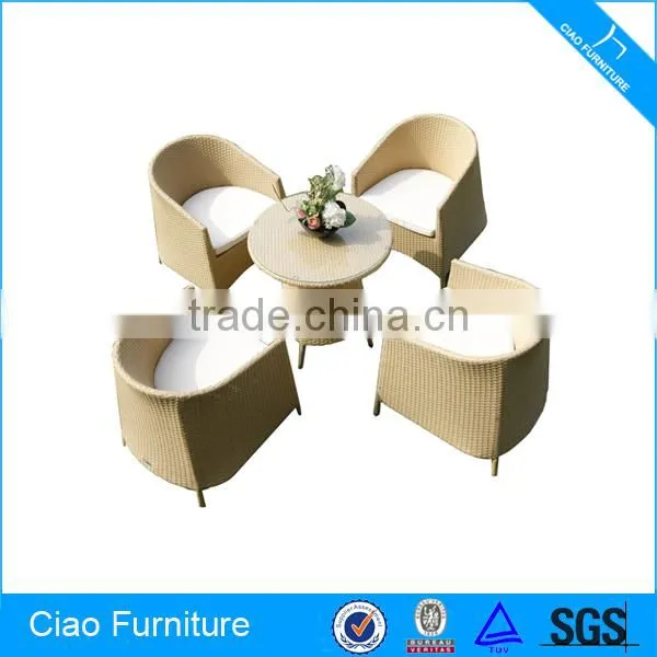New PE Rattan Outdoor Furniture Garden Cafe Table Set