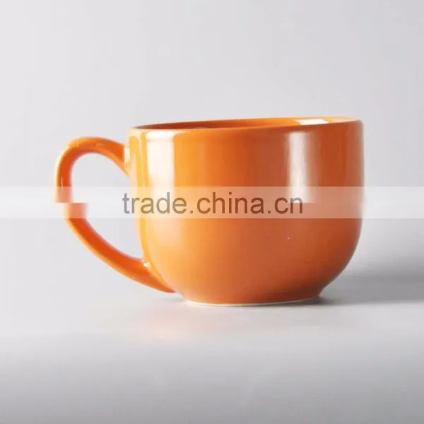 Colorful Glazed Ceramic Soup Bowl With Handle photo-3